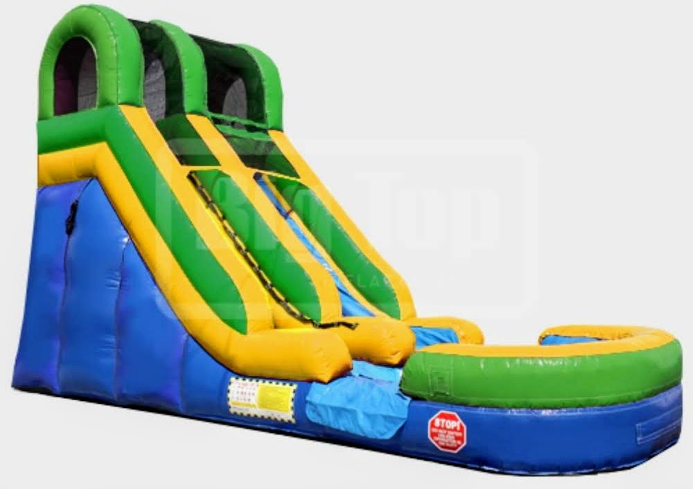 Green Water Slide 18ft - Party2Geaux